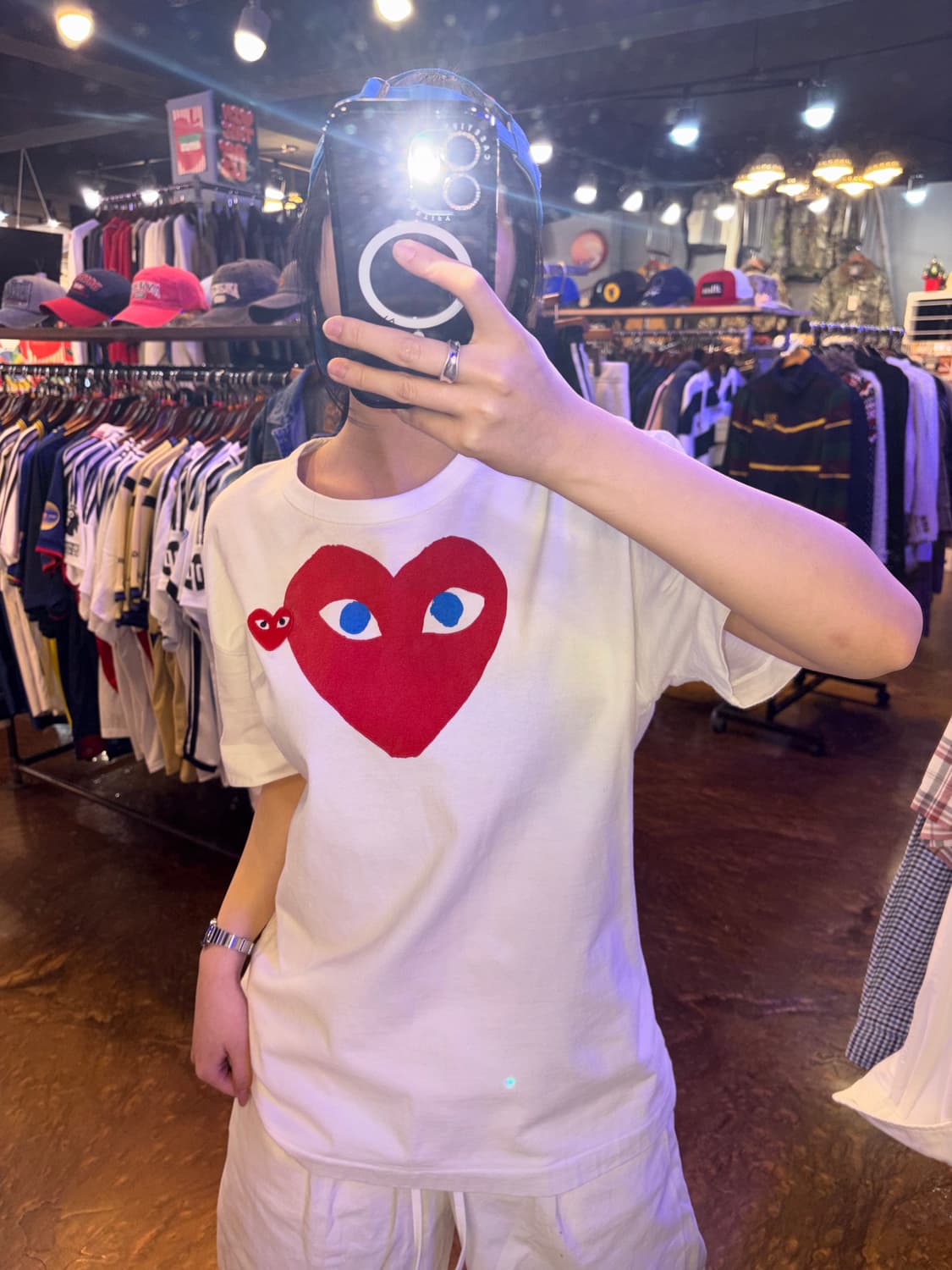 꼼데가르송 플레이 빅 하트 로고 반팔 티셔츠 상품이미지1