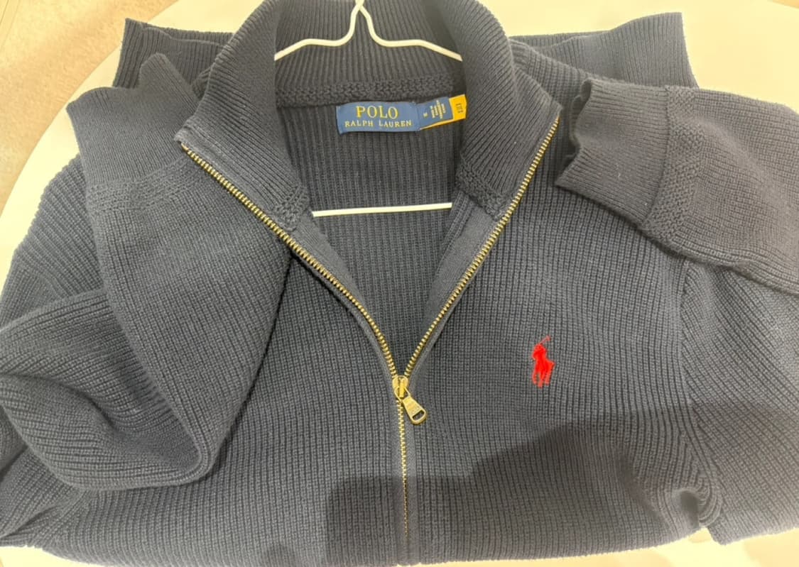 폴로 랄프로렌 네이비 집업 니트 스웨터 상품이미지1