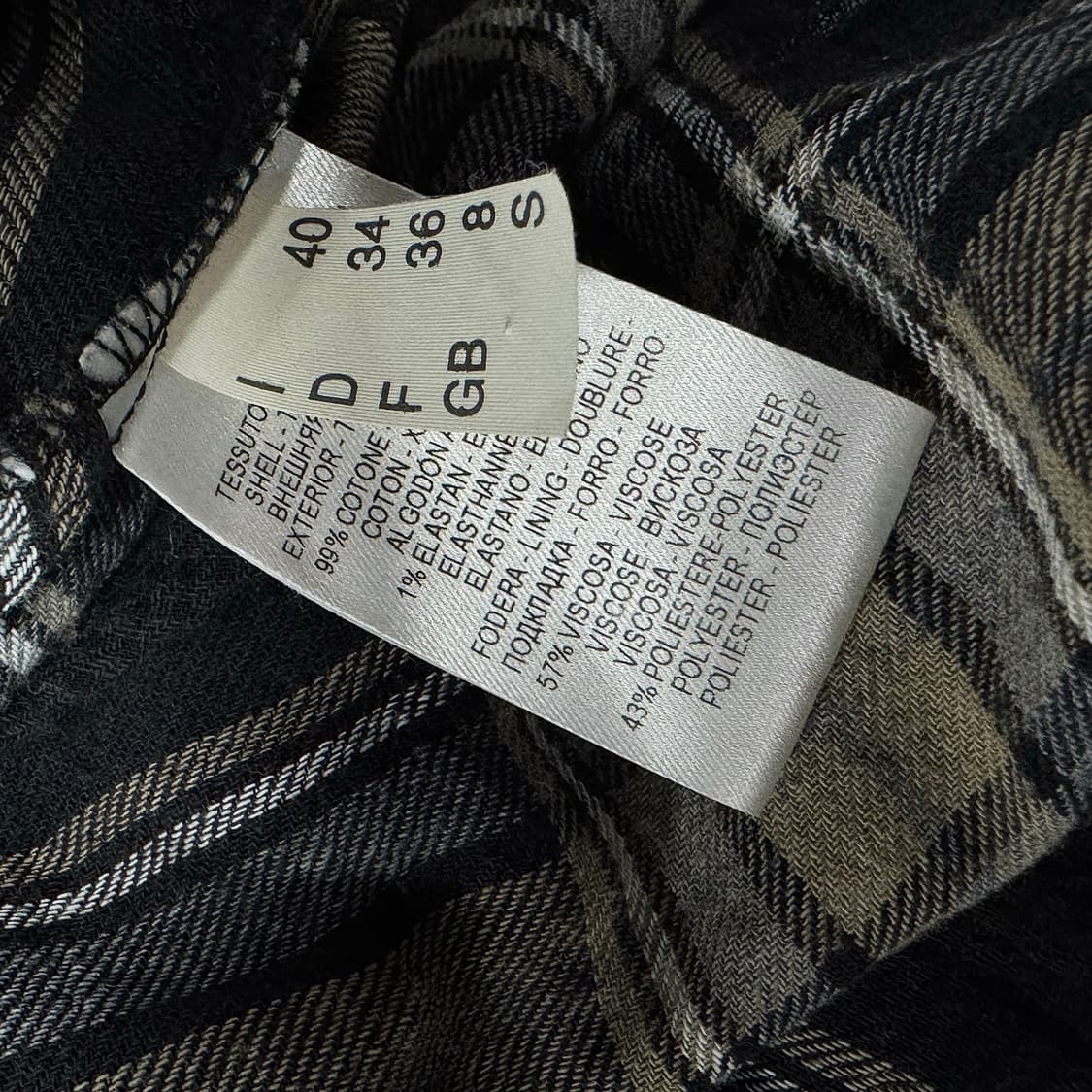 디에디터 코튼 체크 플리츠 스커트 상품이미지4