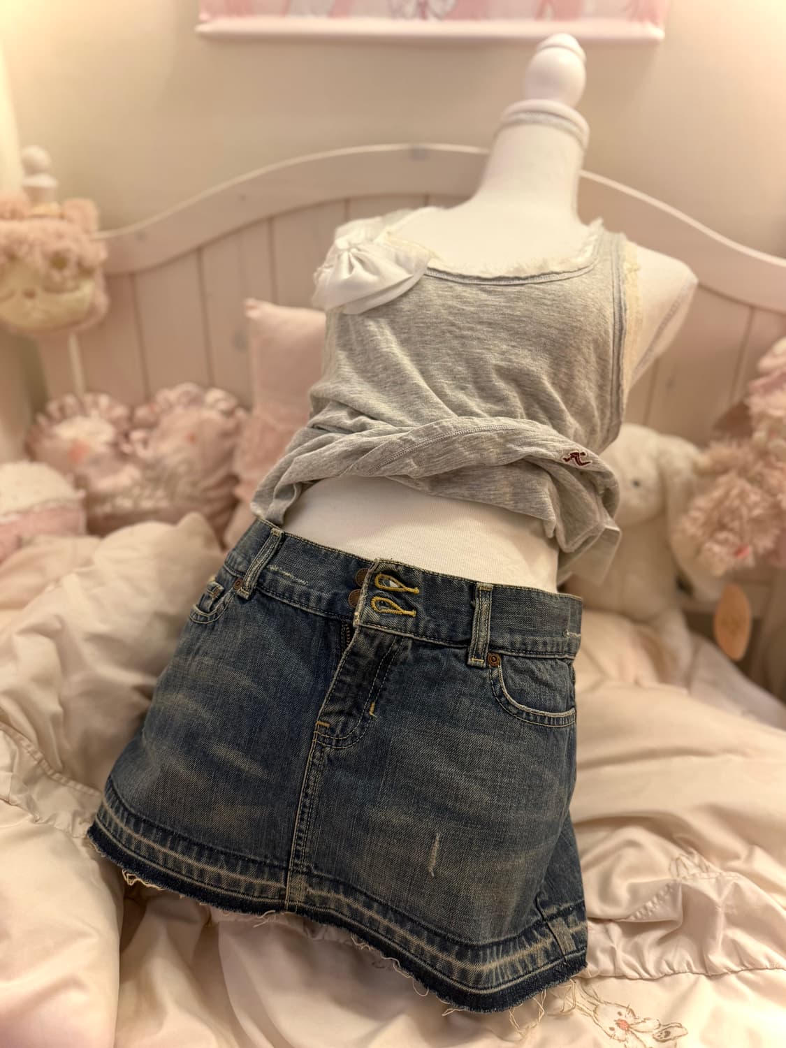 아베크롬비 A&F 새상품 청치마 y2k 26 사이즈2데님스커트로우라이즈 상품이미지1