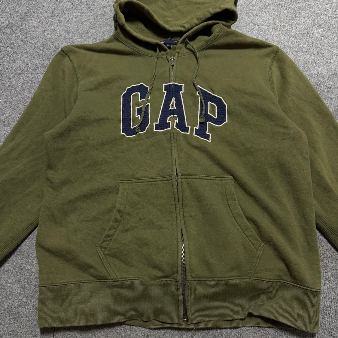 갭 카키색 후드집업 XL 상품이미지2