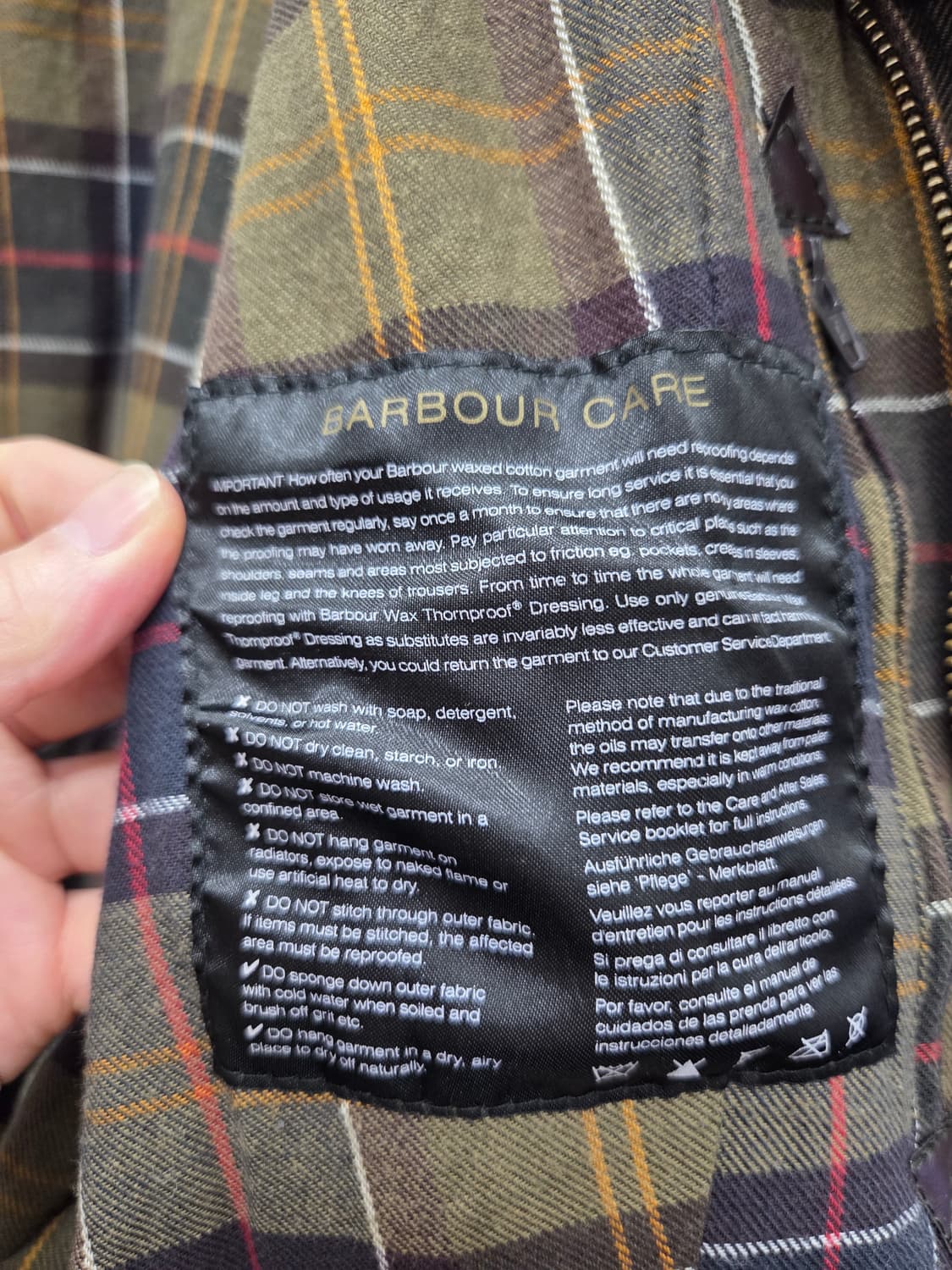 바버 비드넬 왁스 코튼 자켓 상품이미지6