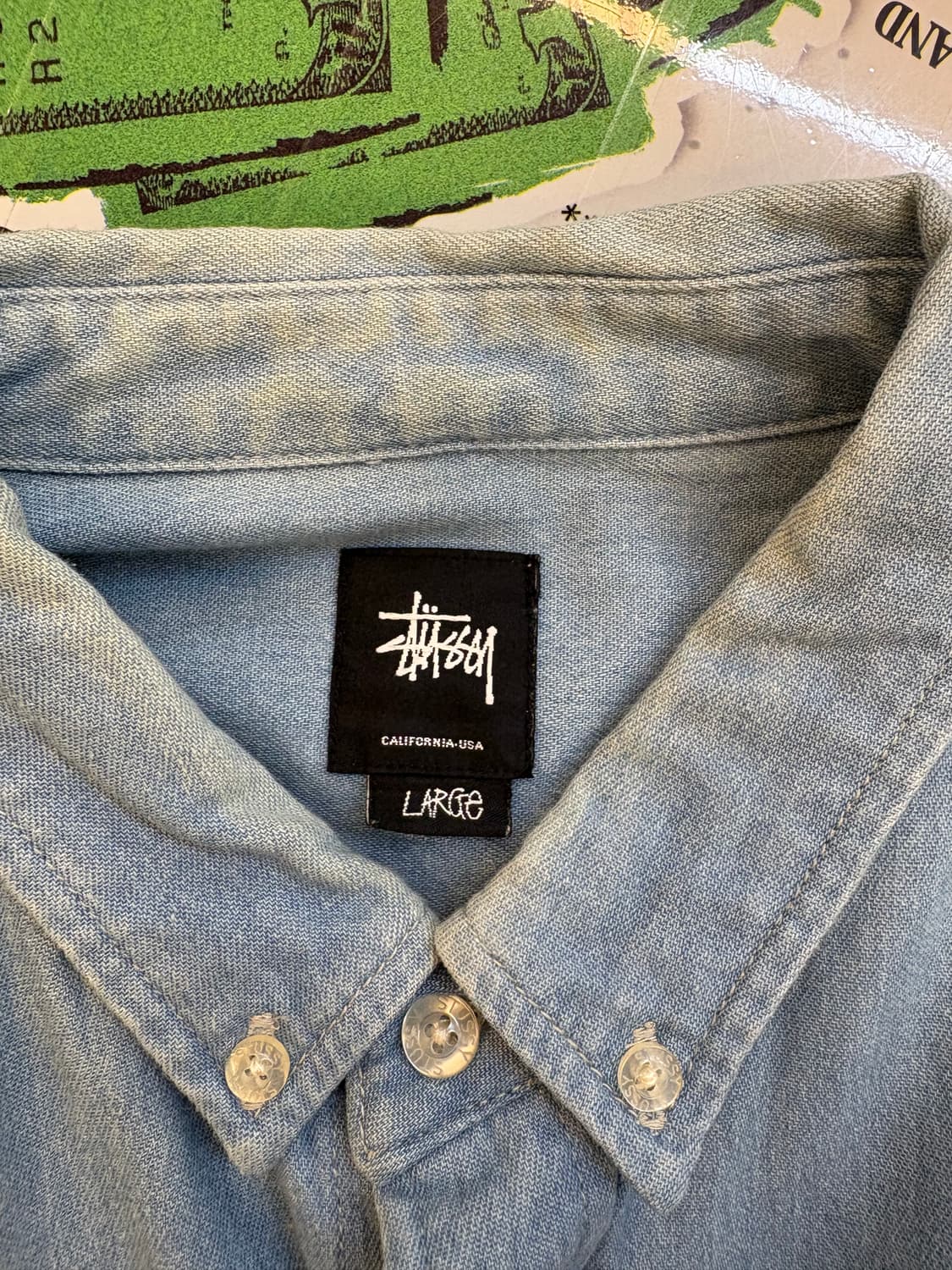 스투시 버튼다운 데님 셔츠 상품이미지3