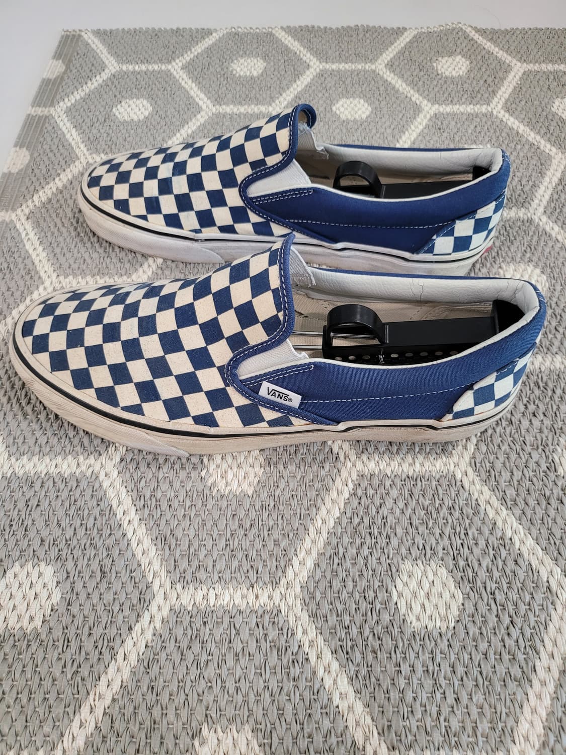 ✍️ [285] "청량함 한 스푼" 파란색 반스 체커보드 슬립온으로 코디 상품이미지2