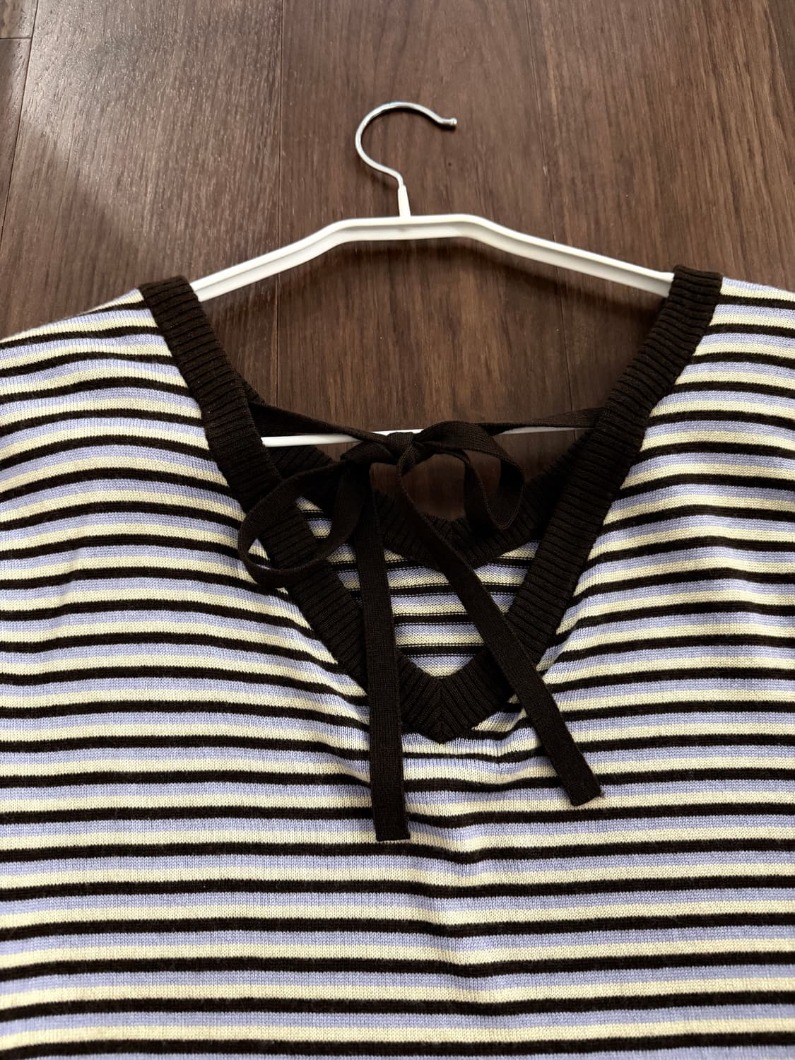 버버리 스트라이프 리본 반팔 니트 상품이미지5