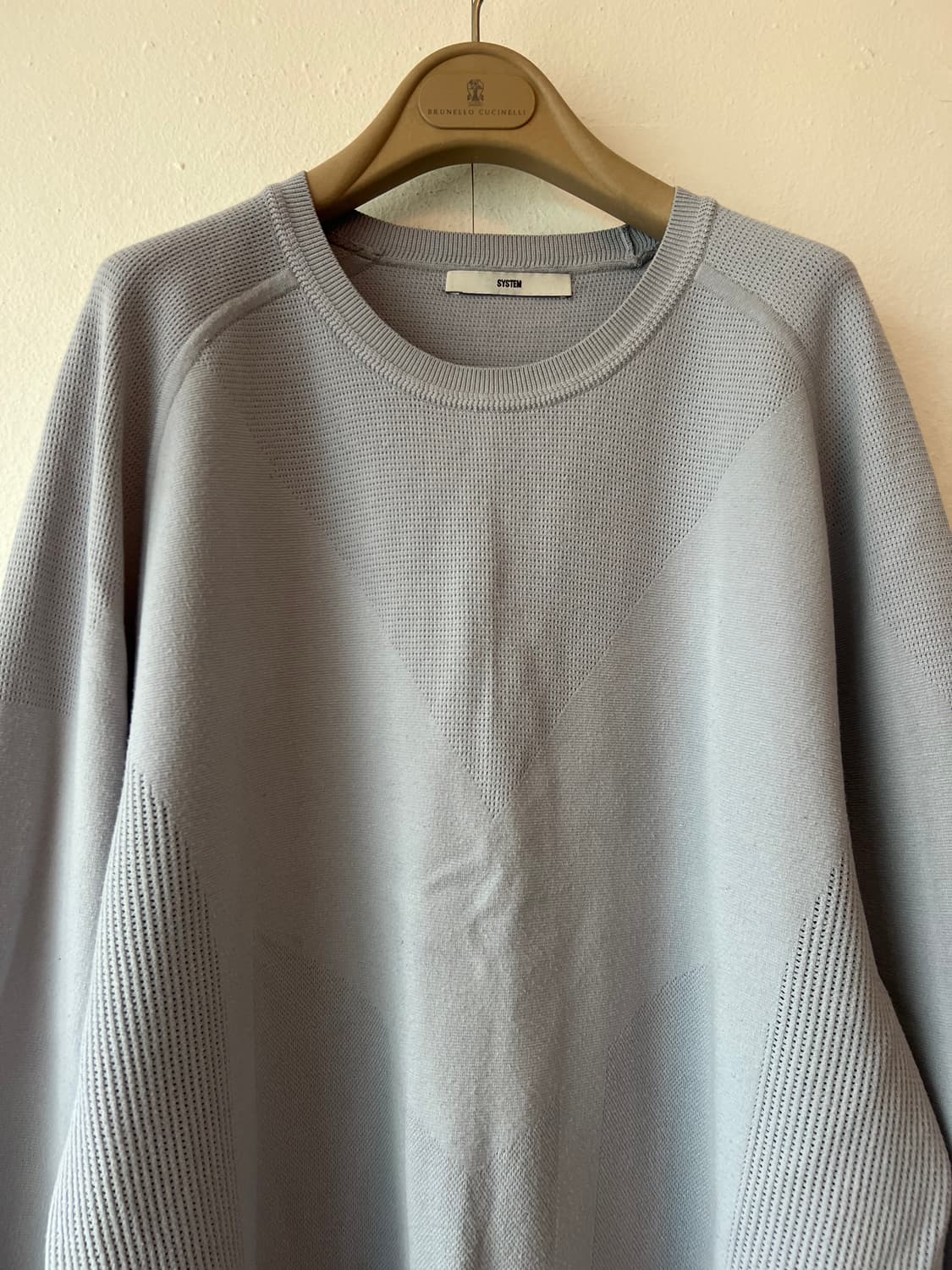 시스템 남성 인디블루 라운드니트 간절기니트 상품이미지1