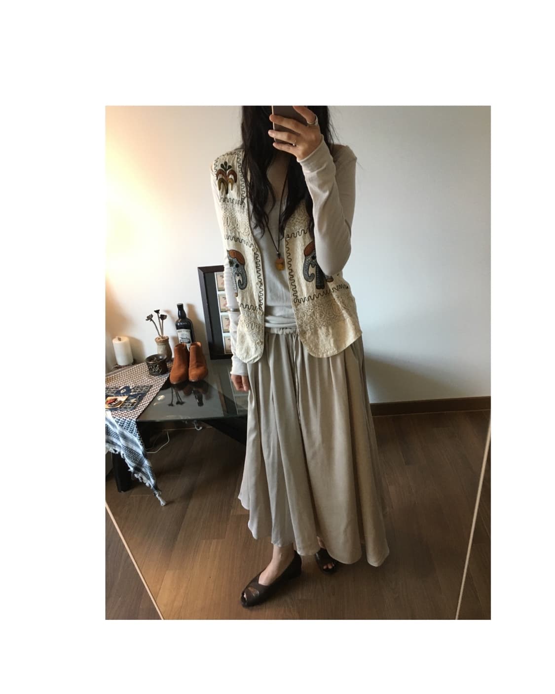 silk long skirt 상품이미지10