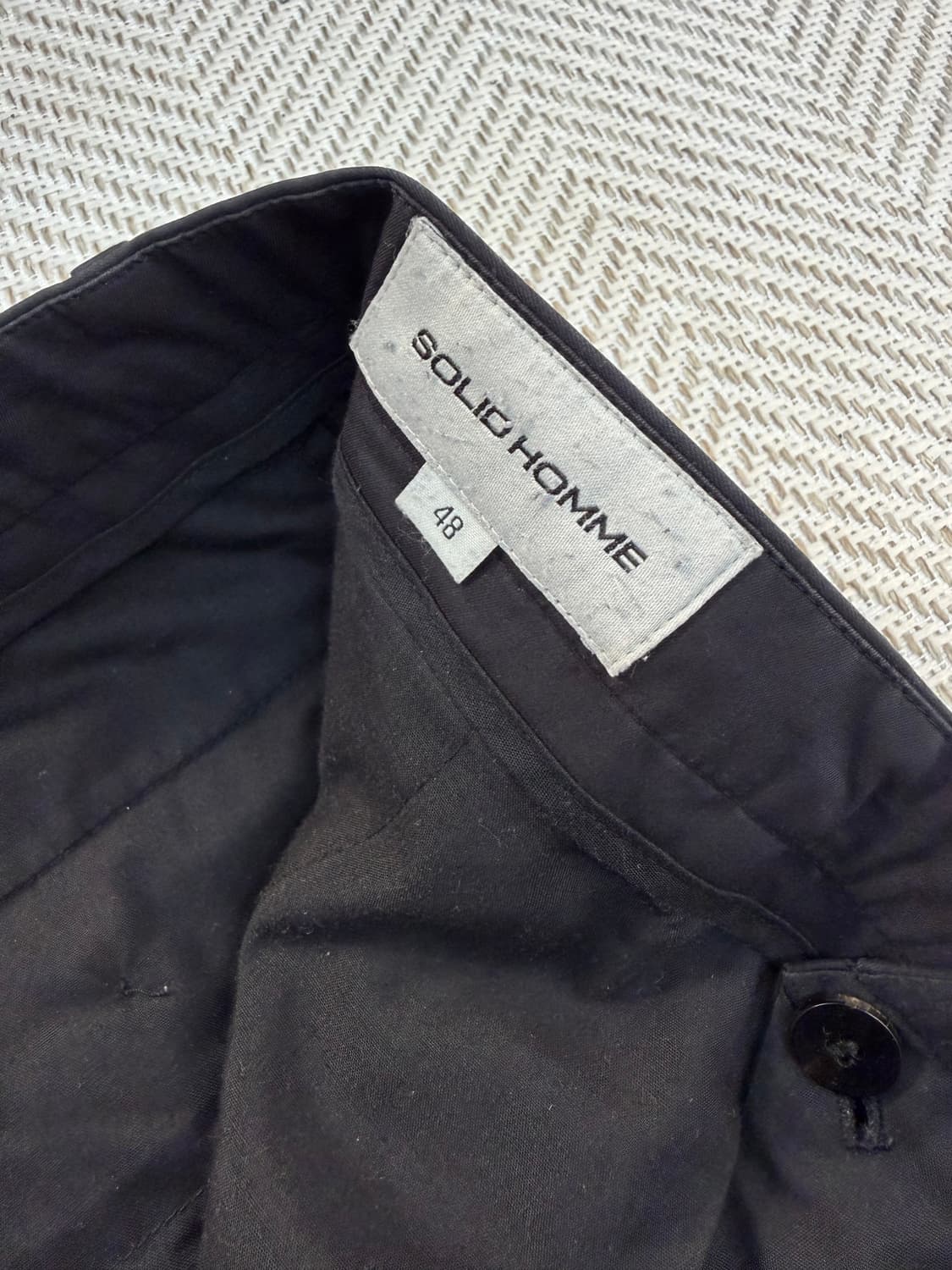 정품) 솔리드옴므 블랙 면바지 슬랙스 48(32) 상품이미지5