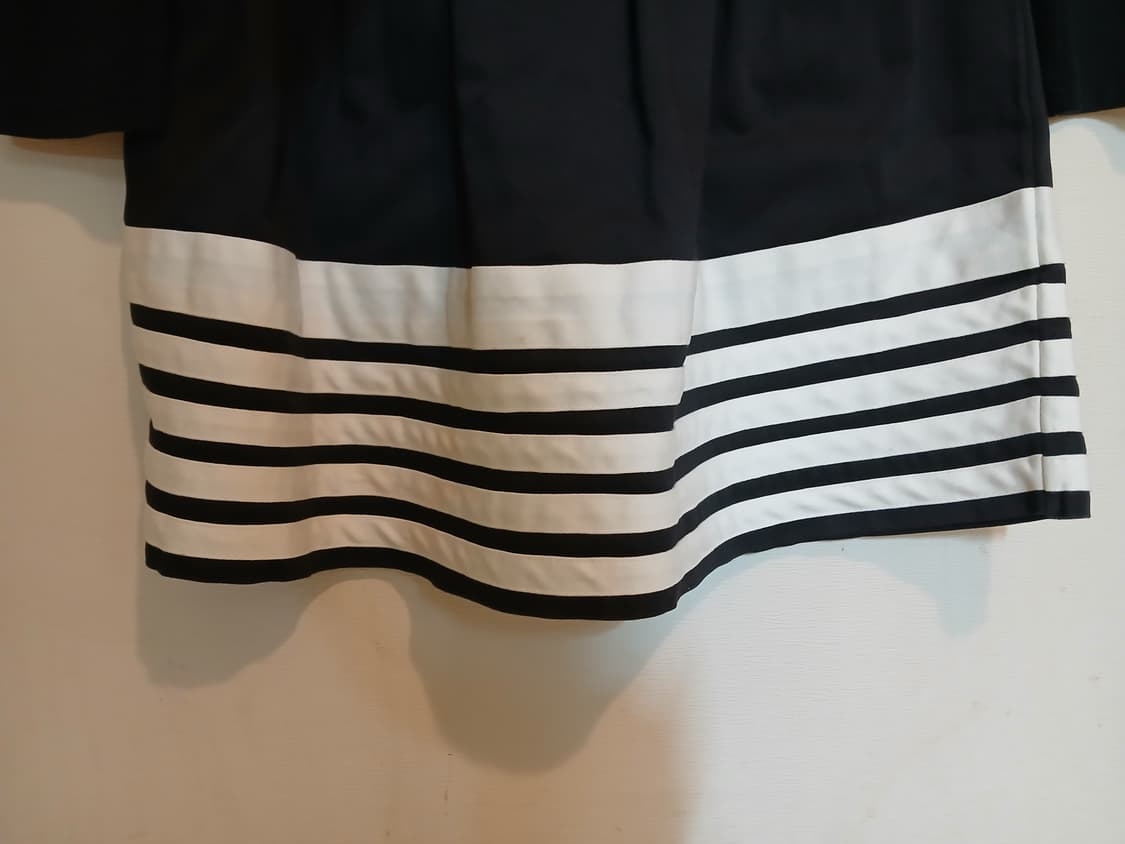 배색 플레어 원피스 코튼 드레스 스트라이프 포인트 홀복 데이트룩 하객룩 상품이미지3