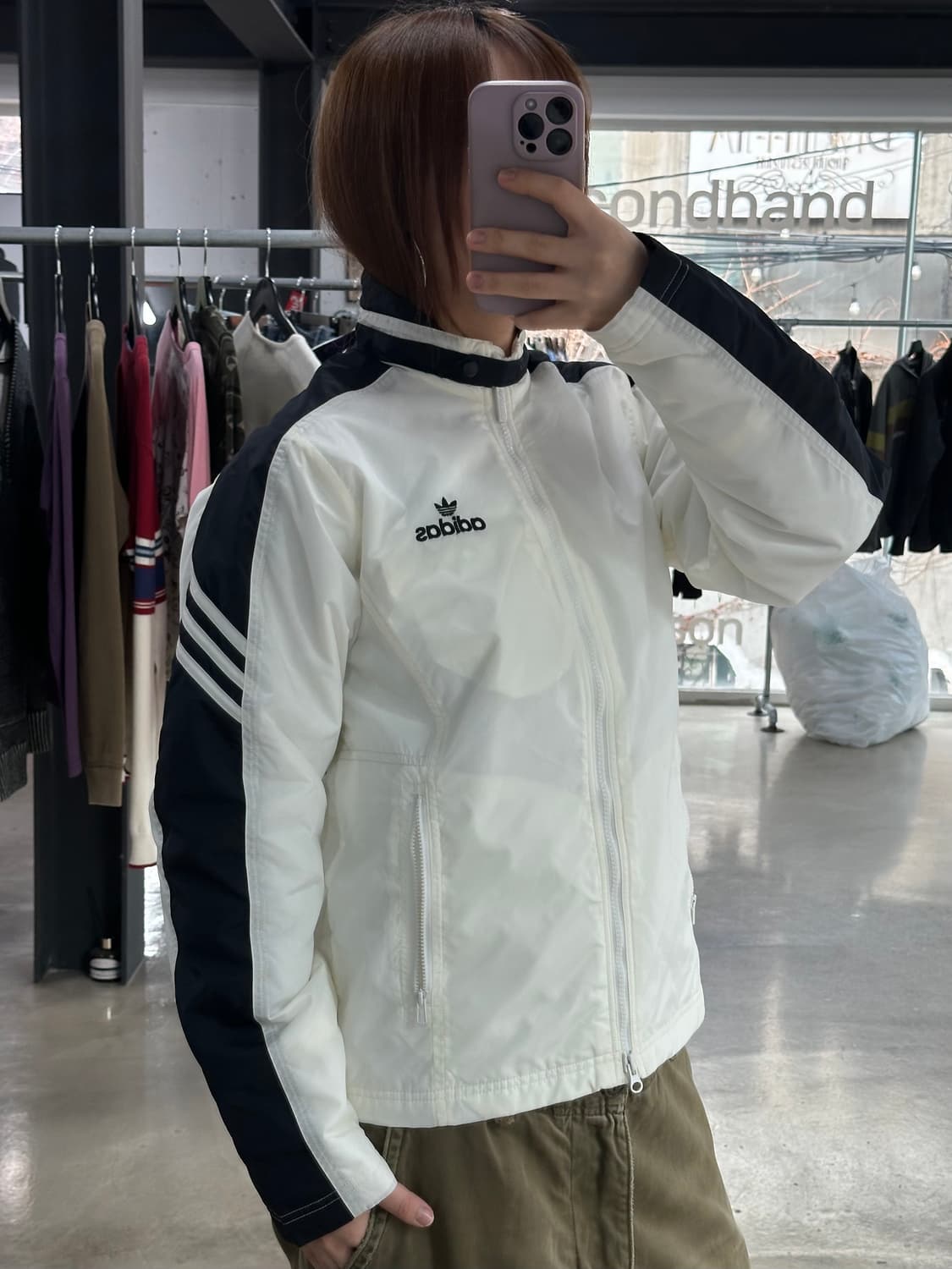 아디다스 넥버튼 투웨이 바이커 점퍼 데드스탁 상품이미지1