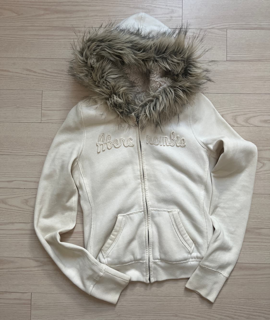 아베크롬비 울프죠 아이보리 후드집업 상품이미지1