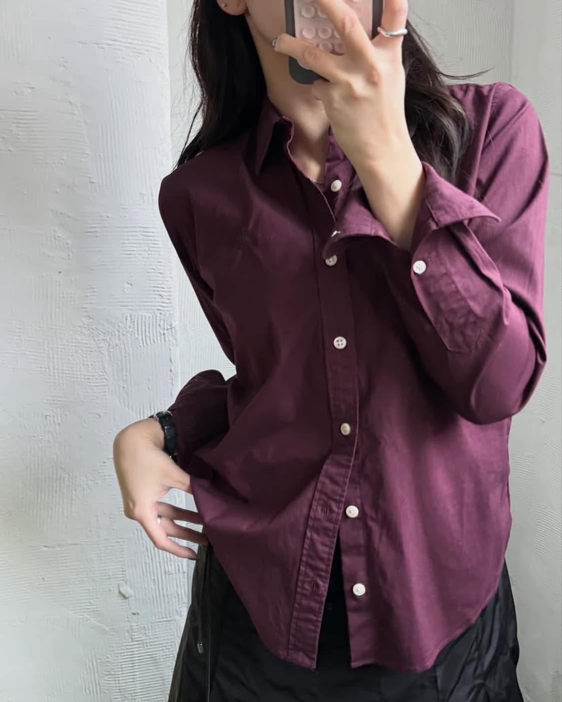 Polo 랄프로렌 우먼 버건디컬러 셔츠  상품이미지1