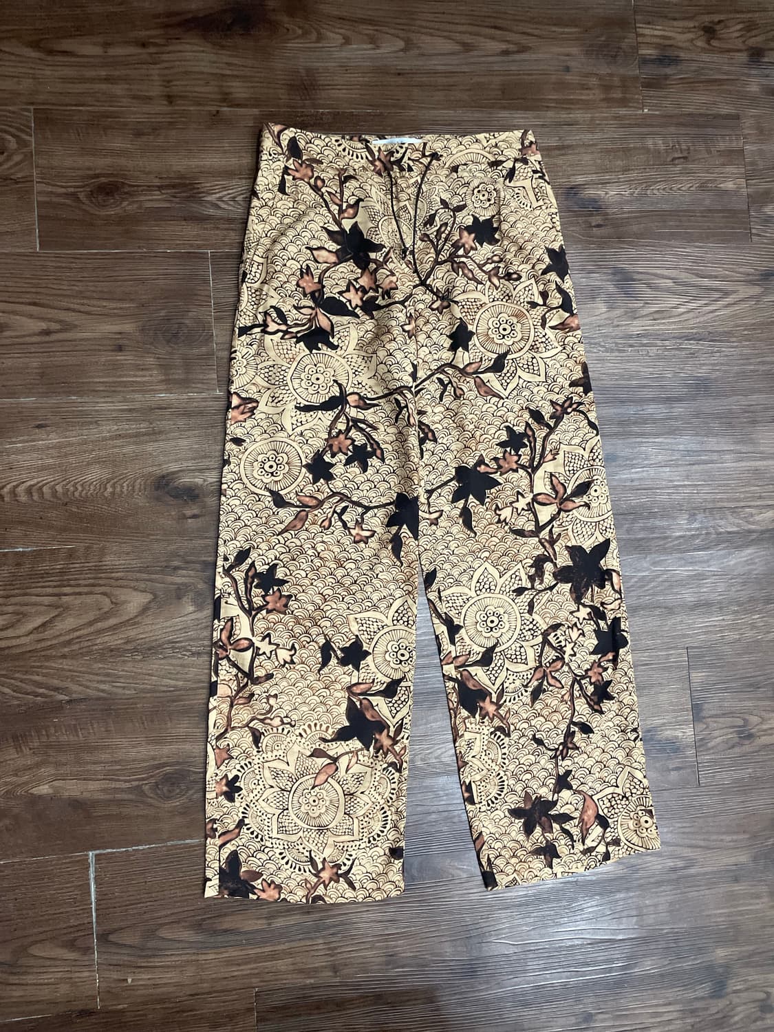 막스마라 비스코스 린넨 트라우저 팬츠 에스닉 히피 오리엔탈 상품이미지1