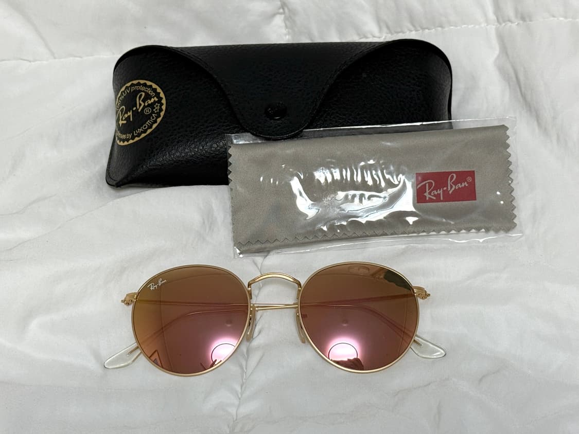 레이밴 RB3447 핑크미러 Round Metal 선글라스 상품이미지1