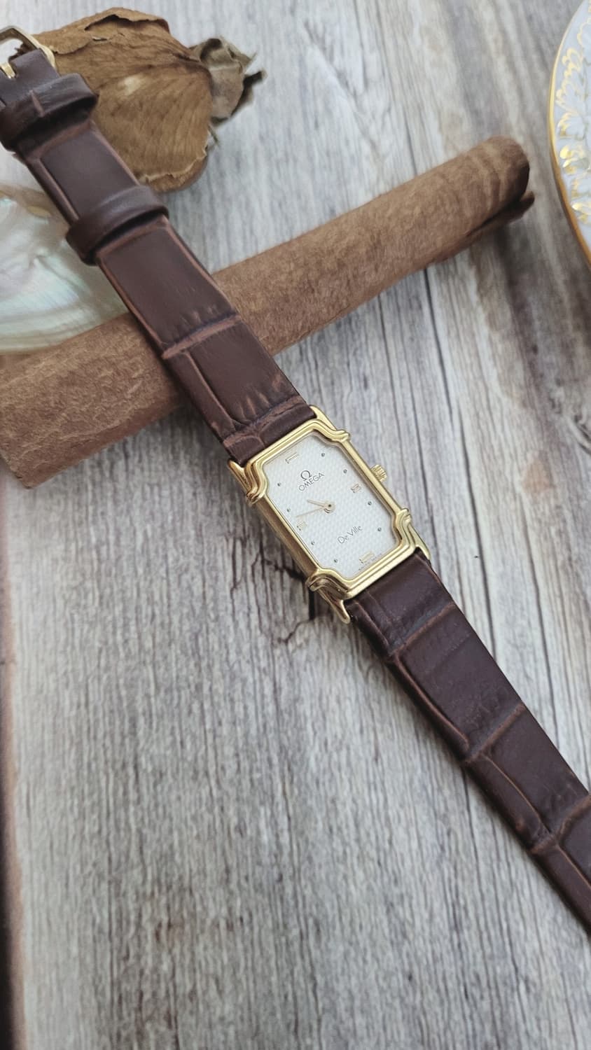 정품 오메가 드빌 Challenge 탱크 쿼츠 시계 상품이미지5