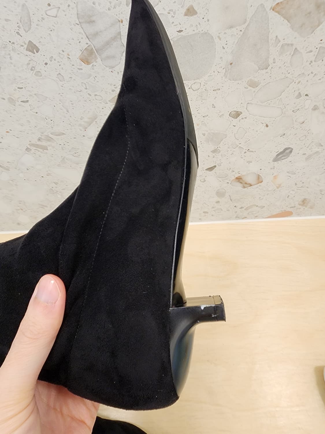 스텔라매카트니 스웨이드 삭스부츠 37 블랙 상품이미지7