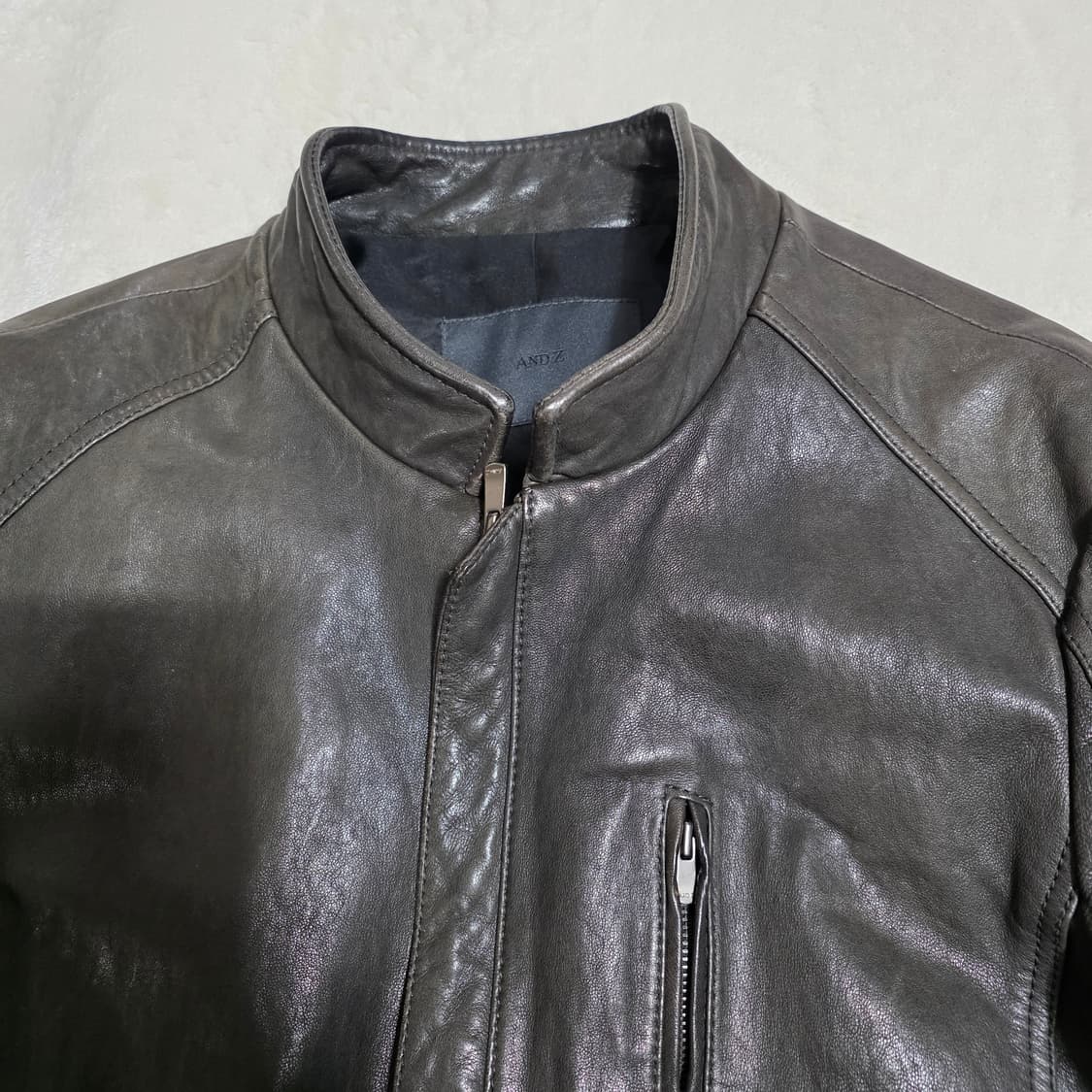 (95)앤드지 이태리 베지터블 양가죽 점퍼 차콜그레이 상품이미지2