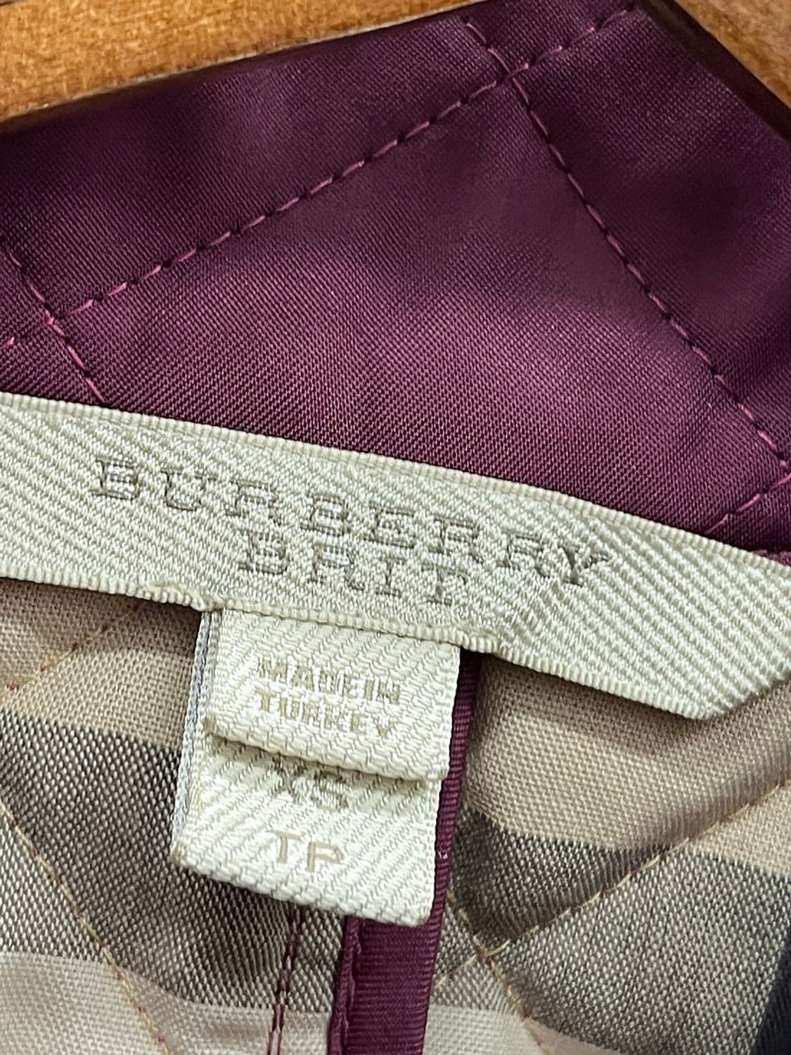 여) 버버리 버건디 퀼팅자켓  상품이미지7