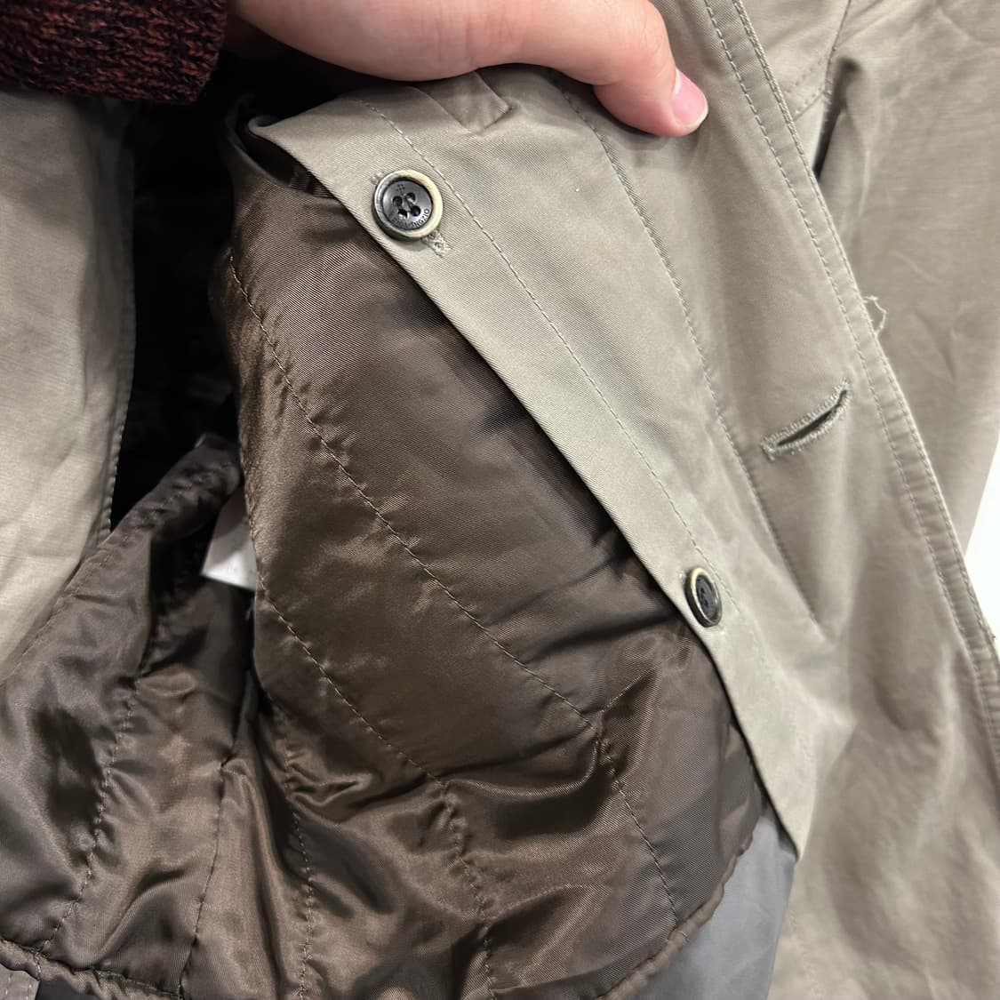 지오송지오 히든버튼 하프 트렌치 피코트 상품이미지4