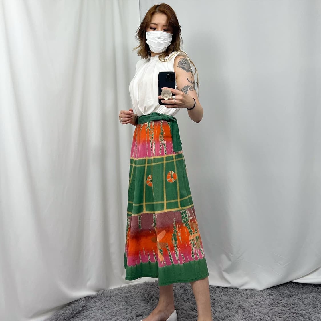 나염 랩스커트 상품이미지2