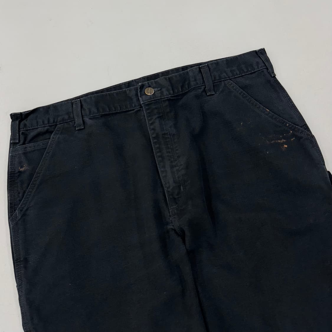 칼하트 OG 가죽패치 카펜터 덕캔버스 와이드 워크팬츠 블랙   [Pric 상품이미지4
