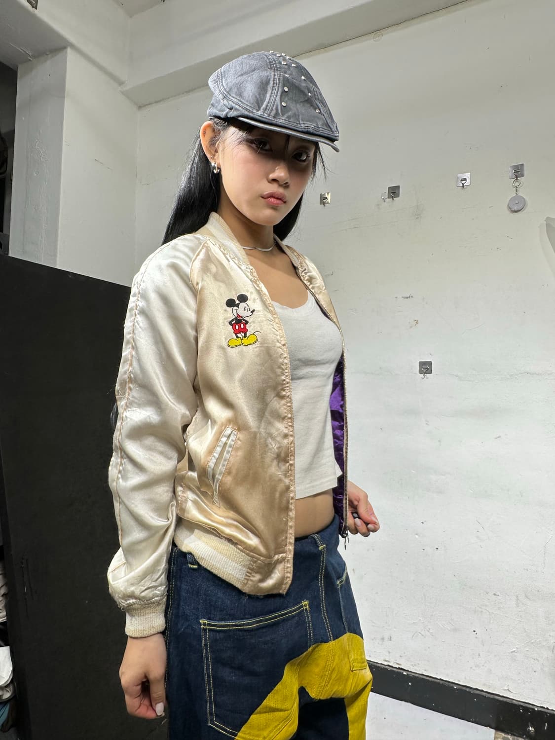 디즈니 크림 미키마우스 스카잔 자켓 상품이미지4