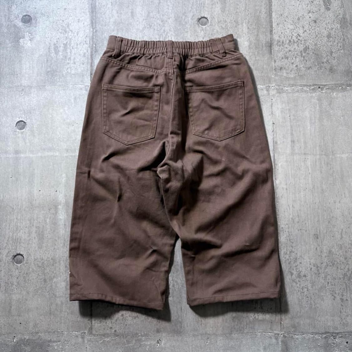 빈티지 00s 브라운 와이드 하프팬츠 7부 팬츠 상품이미지10