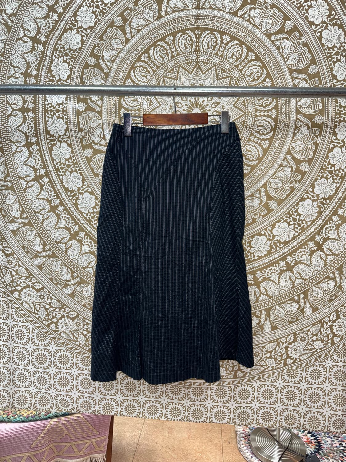 빈티지 시어서커 스트라이프 프릴 스커트  상품이미지5