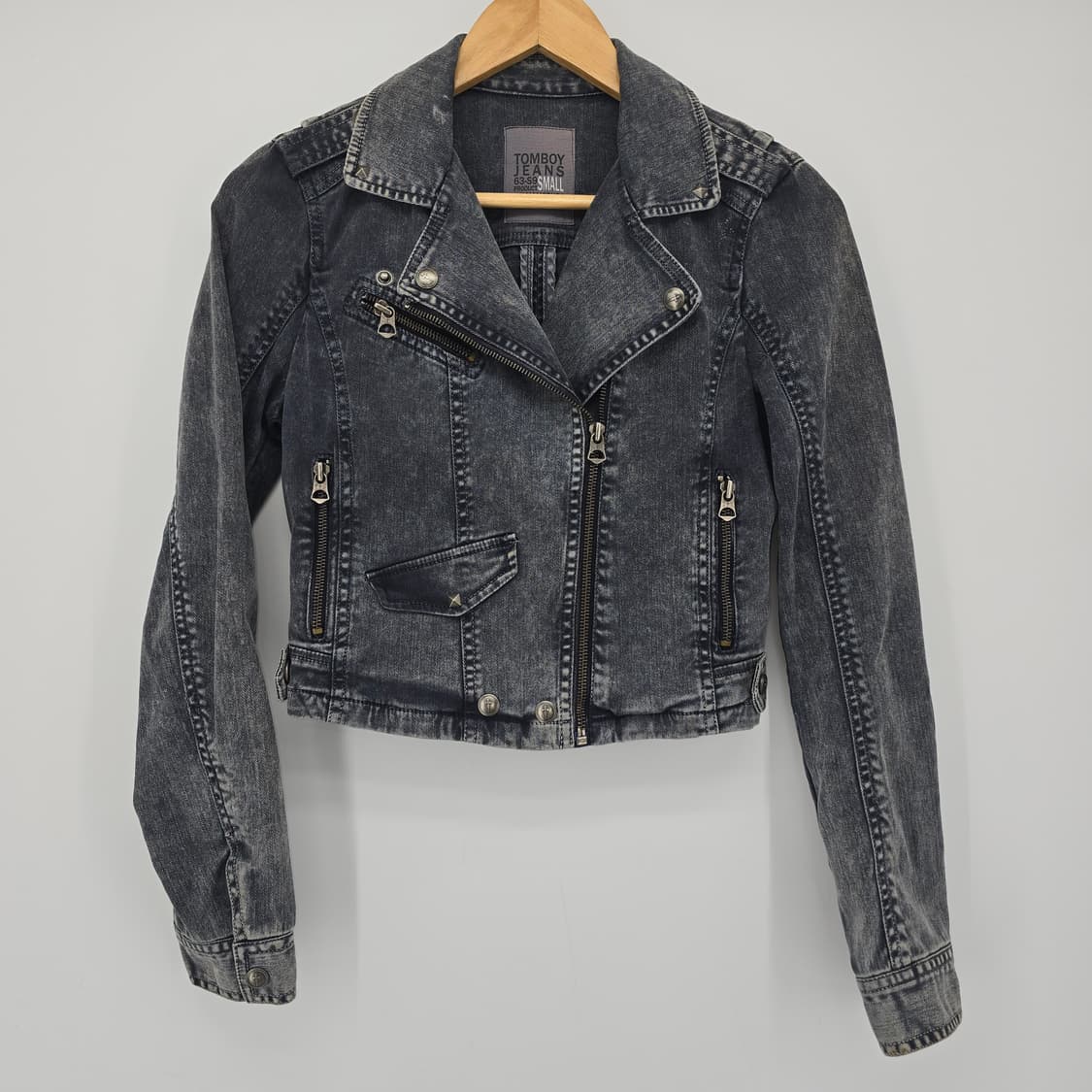 톰보이 빈티지 데님 라이더 자켓 상품이미지1