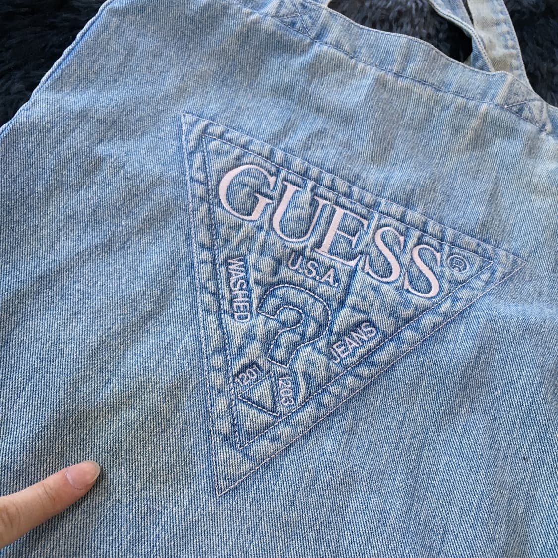 투티/A0 GUESS washed jeans 데님 usa 숄더백 에코백 상품이미지4