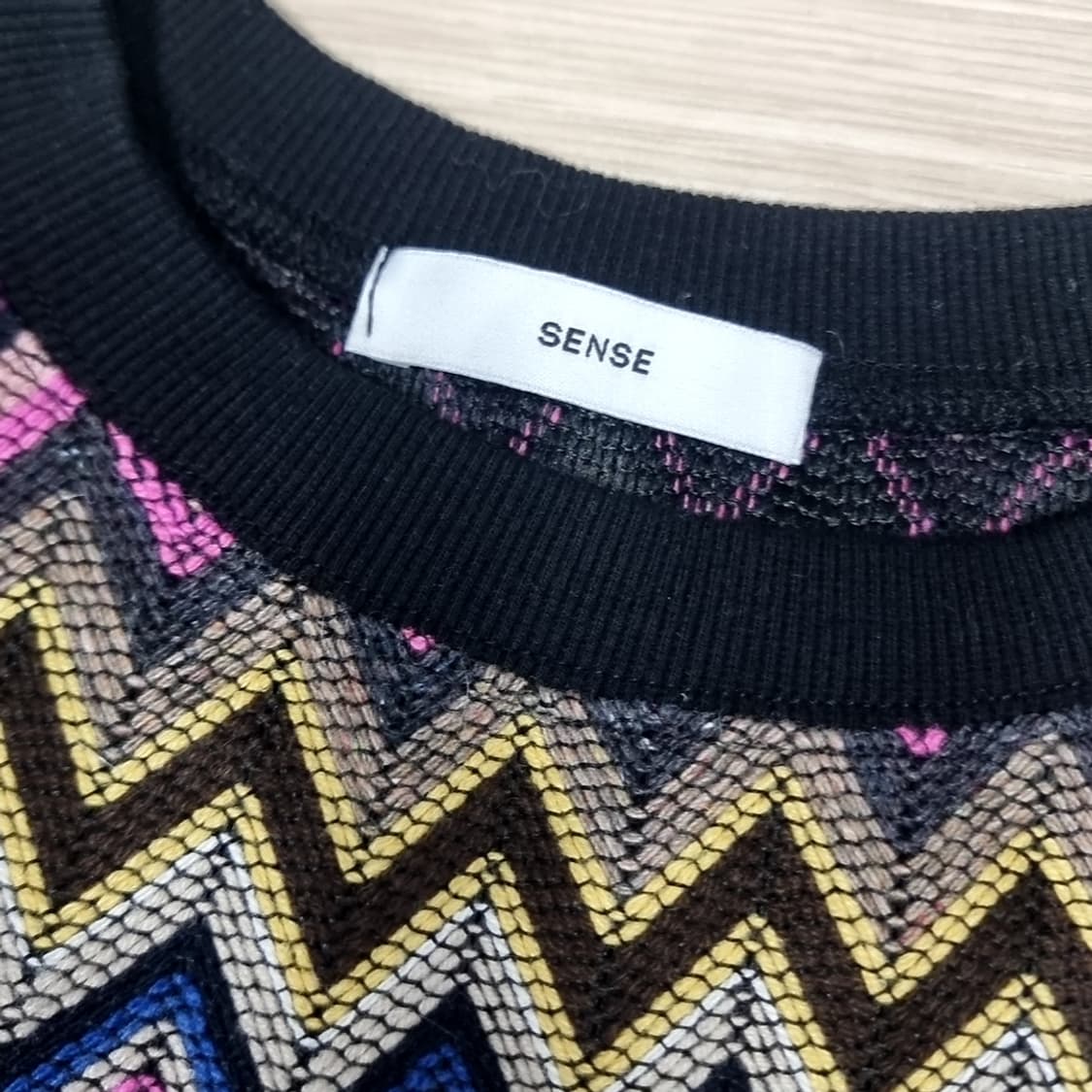 SENSE(센스)지그재그 패턴 니트 스웨터 100-105 상품이미지3