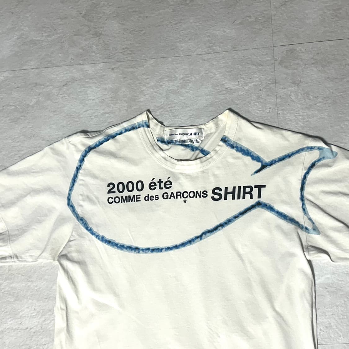 꼼데가르송 셔츠 2000ss 피쉬 프린트 티셔츠 상품이미지2