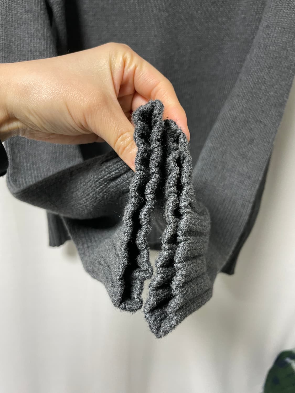 폴로진스 남녀공용 엠블럼 코튼 캐시미어 니트 _ 차콜 M 상품이미지5