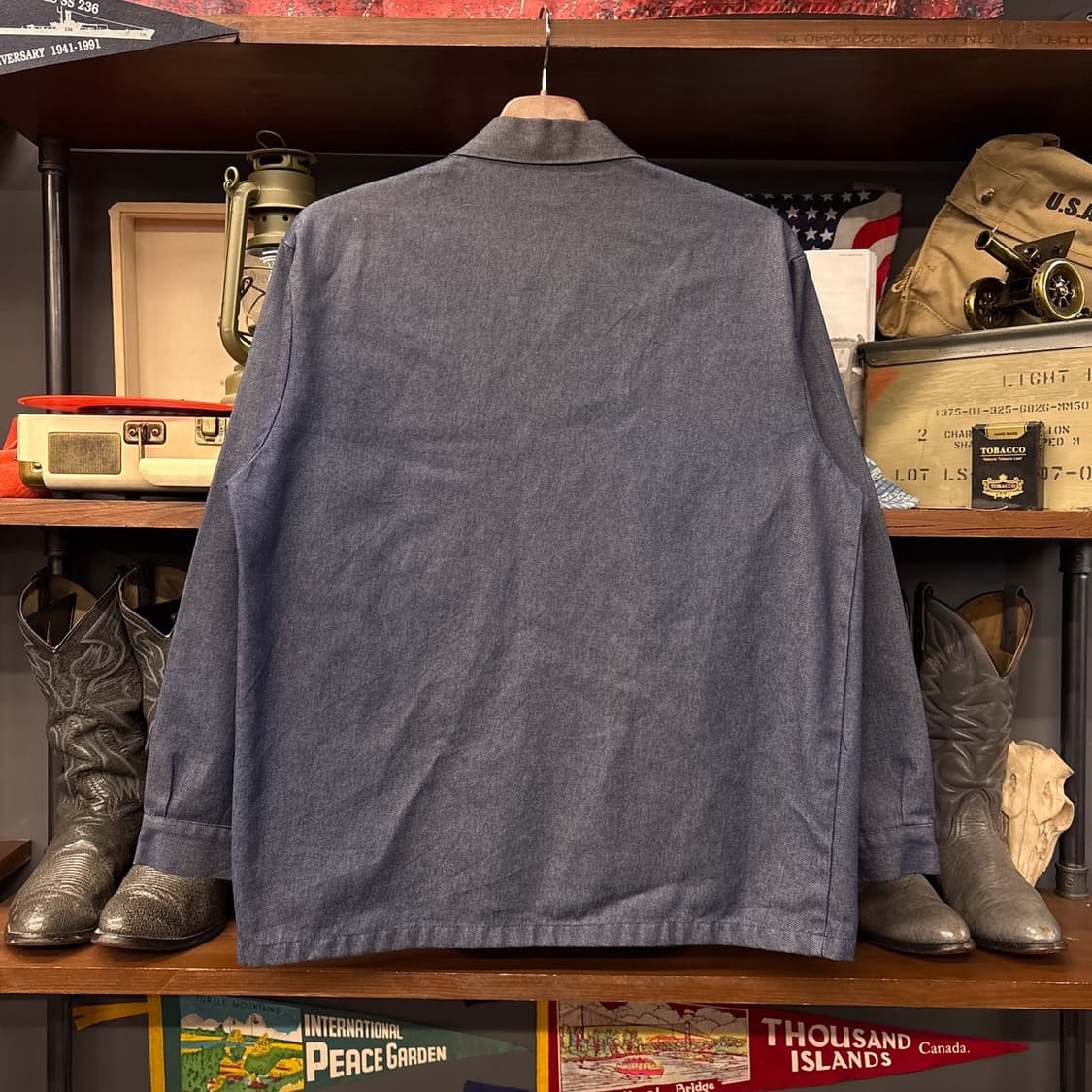 80s 데님 트윌 프렌치 워크자켓 / 초어자켓 워크웨어 N980 상품이미지2