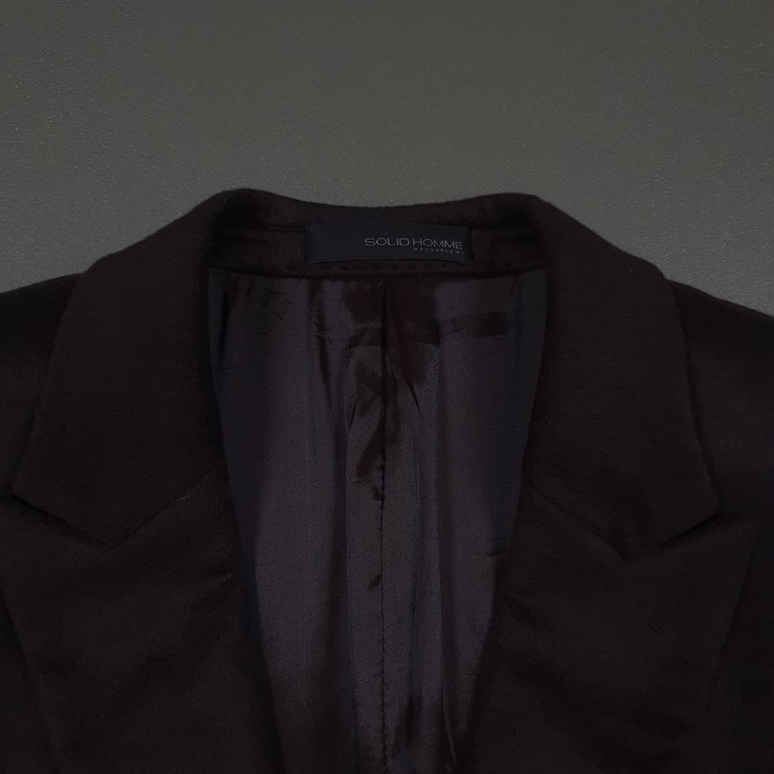 M) 솔리드옴므 우영미 울 모 캐시미어 블렌드 투버튼 싱글 블레이저 자켓 상품이미지3