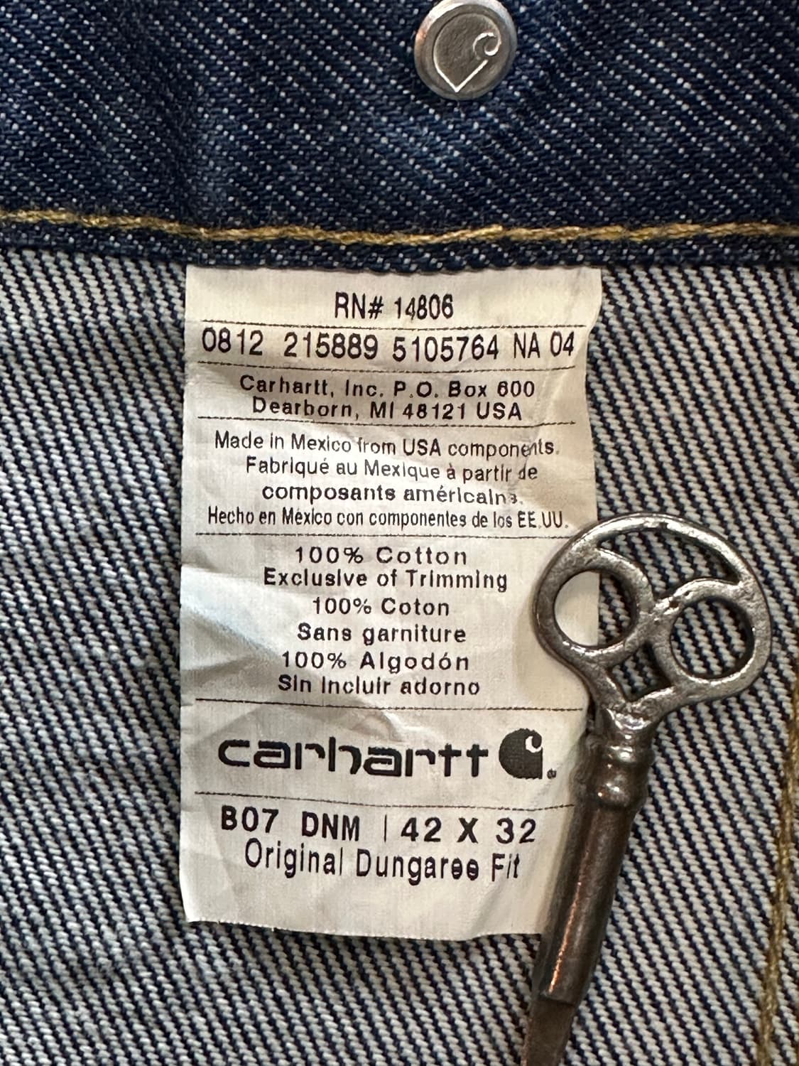 칼하트 더블니 B07 - 42X32 상품이미지7