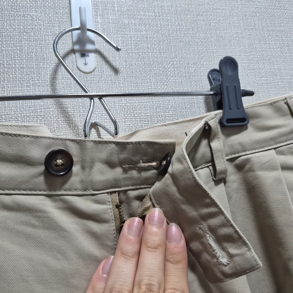 (S) 아웃스탠딩 투턱 치노 팬츠 라이트 베이지 상품이미지4