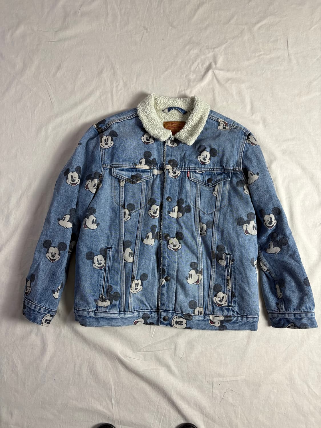 Levis x Disney 리바이스 미키마우스 쉐르파 트러커 자켓 XXL 상품이미지1