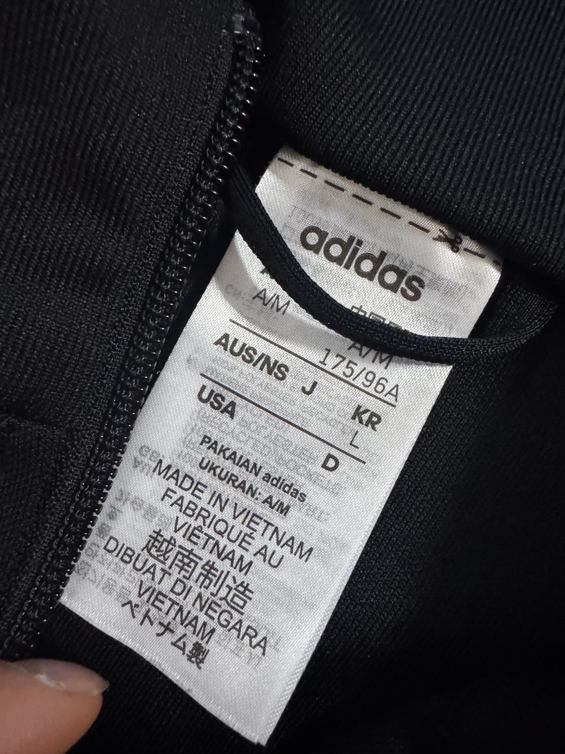 아디다스 빈티지 삼선 트랙탑 져지 M 블랙 상품이미지3