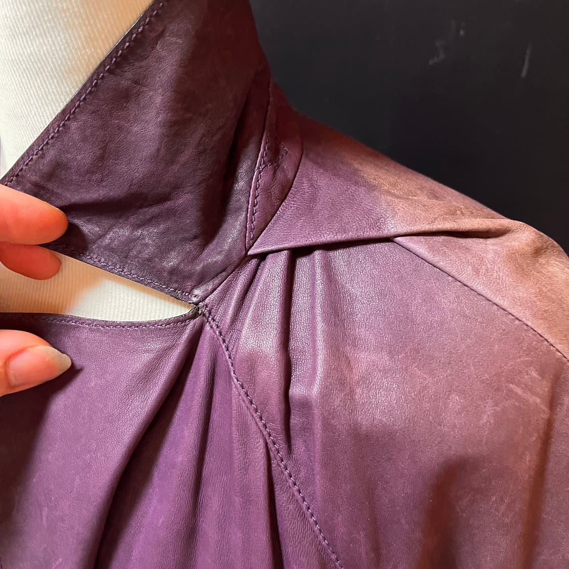 00s 보테가 베네타 레더 자켓 실크 라이닝 IT38 토마스 마이어 상품이미지4