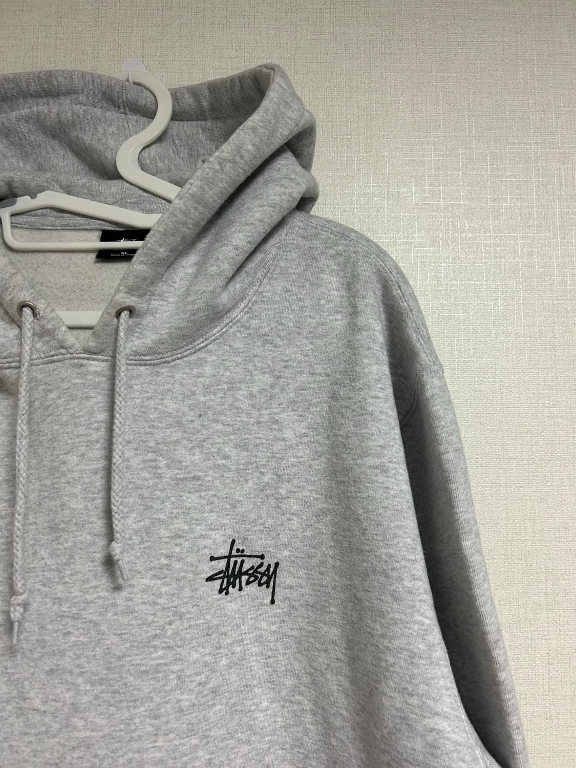 스투시 빅로고 기모 후드티 후드 티셔츠 그레이 XL 105  상품이미지5