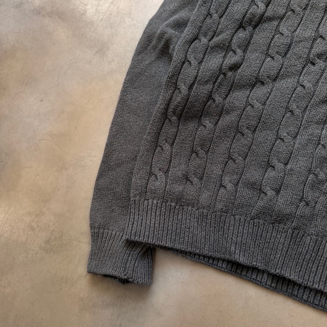 챕스 BY 폴로 랄프 로렌 꽈배기 니트 반집업 상품이미지2