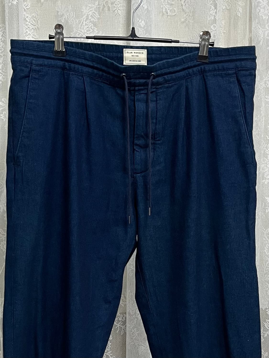 M) 클럽모나코 밴딩 코튼 팬츠 네이비 상품이미지3