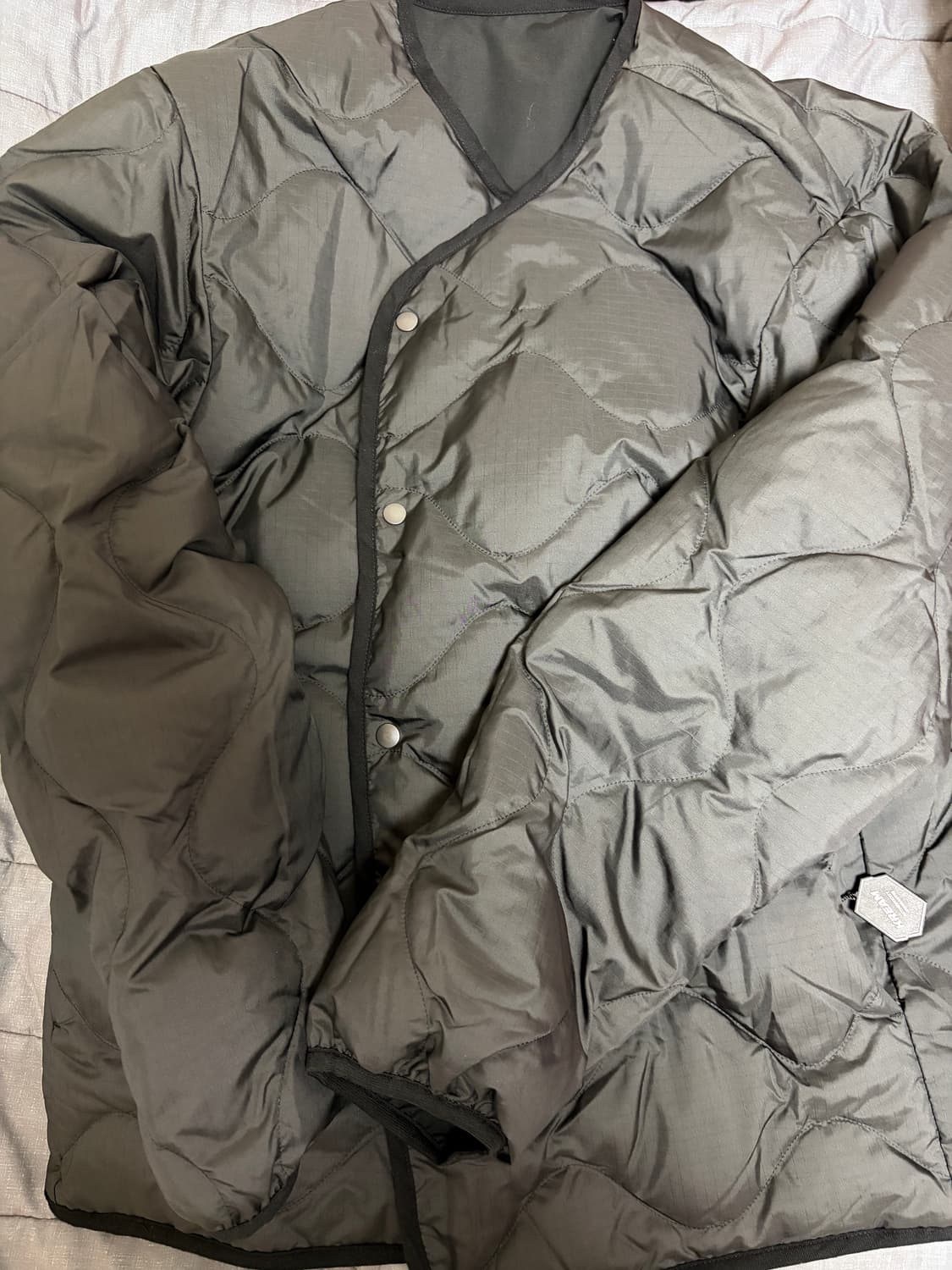 나나미카 리버시블 다운 가디건 블랙 S 상품이미지3