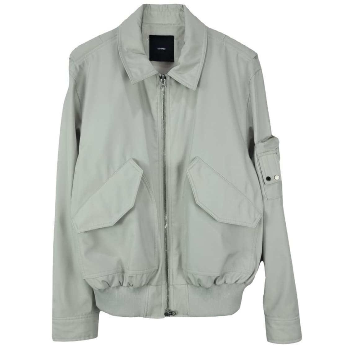 [일꼬르소] 미니멀 MA-1 봄버 자켓 라이트그레이 M18648 상품이미지2