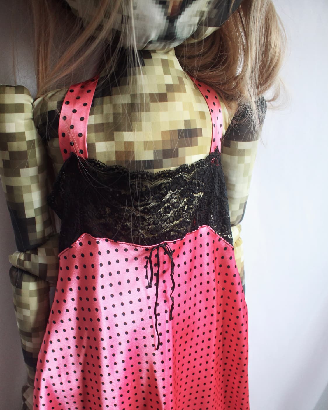 Cherry dot lace satin-slip onepiece 상품이미지4