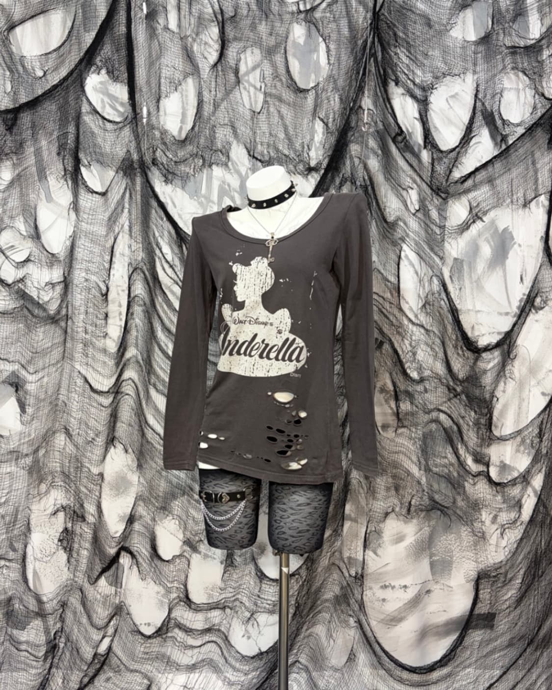 Y2K Distressed Damage long sleeve 상품이미지2