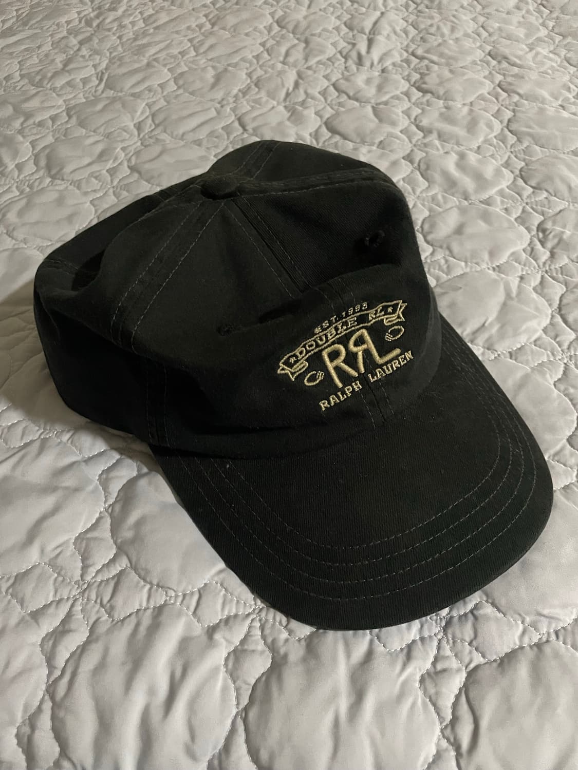 더블알엘 랜치로고 트윌 볼캡(블랙) 상품이미지3