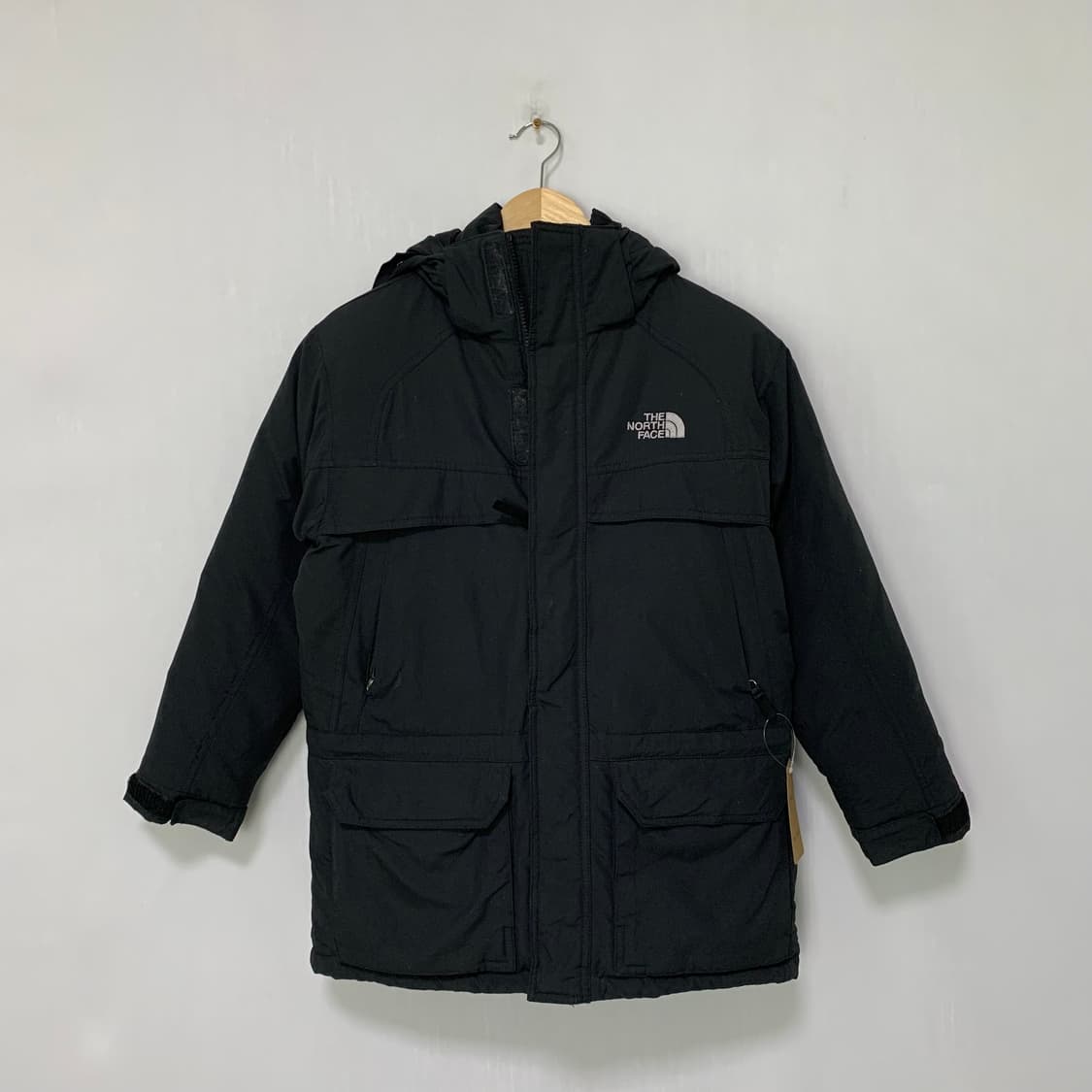 노스페이스 빈티지 블랙 후드 바람막이 패딩 자켓 상품이미지1