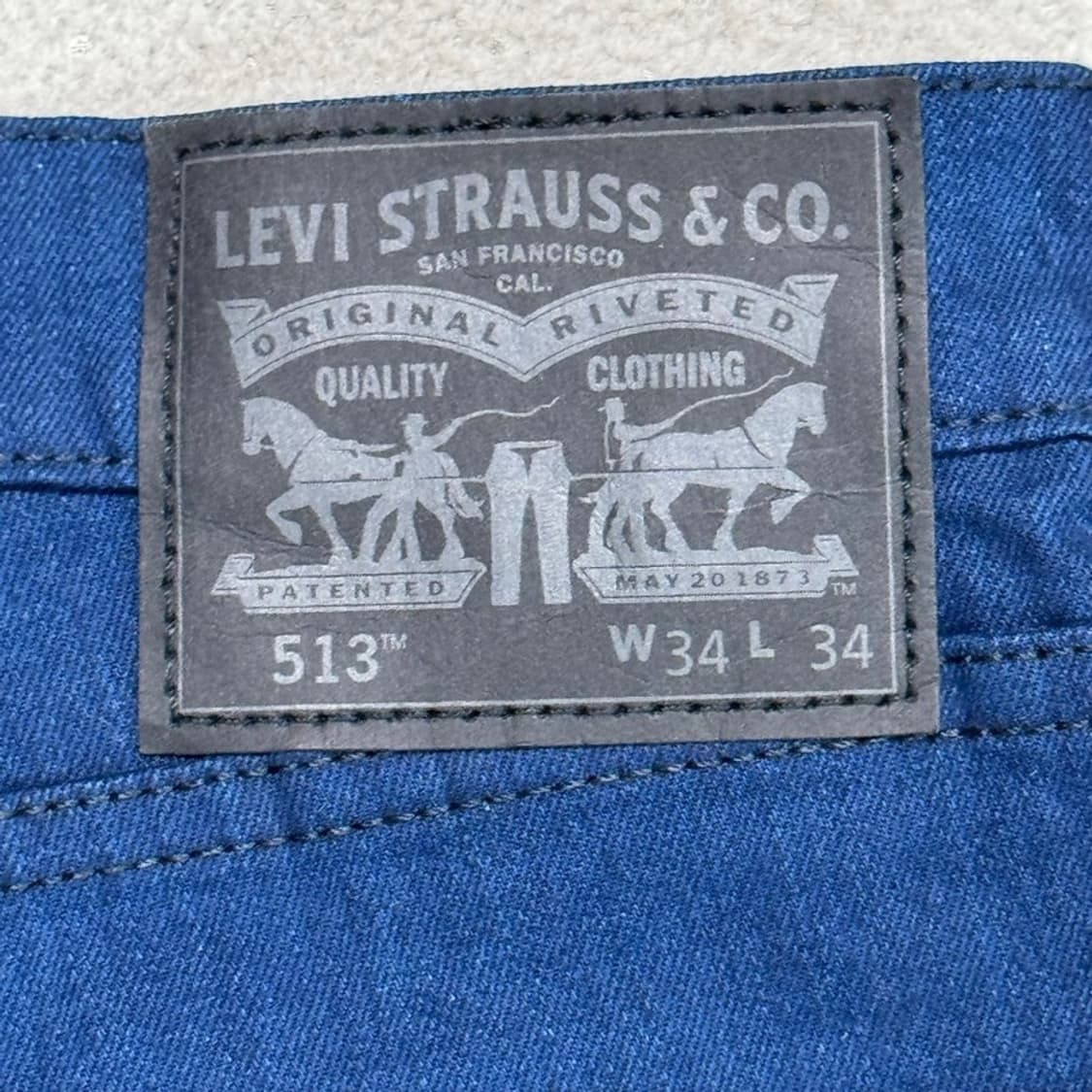 LEVI 513 STRAUSS & CO 네이비 데님 팬츠 W34 L34 상품이미지7